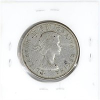 1962 Canada Fifty Cents Elizabeth II Silver Coin