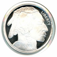 1 troy oz Silver Round - Buffalo Nickel Design,