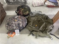 Hunting bag and cushions