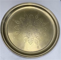 Engraved Brass Tray