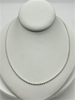 Sterling Silver Italian Beaded Necklace