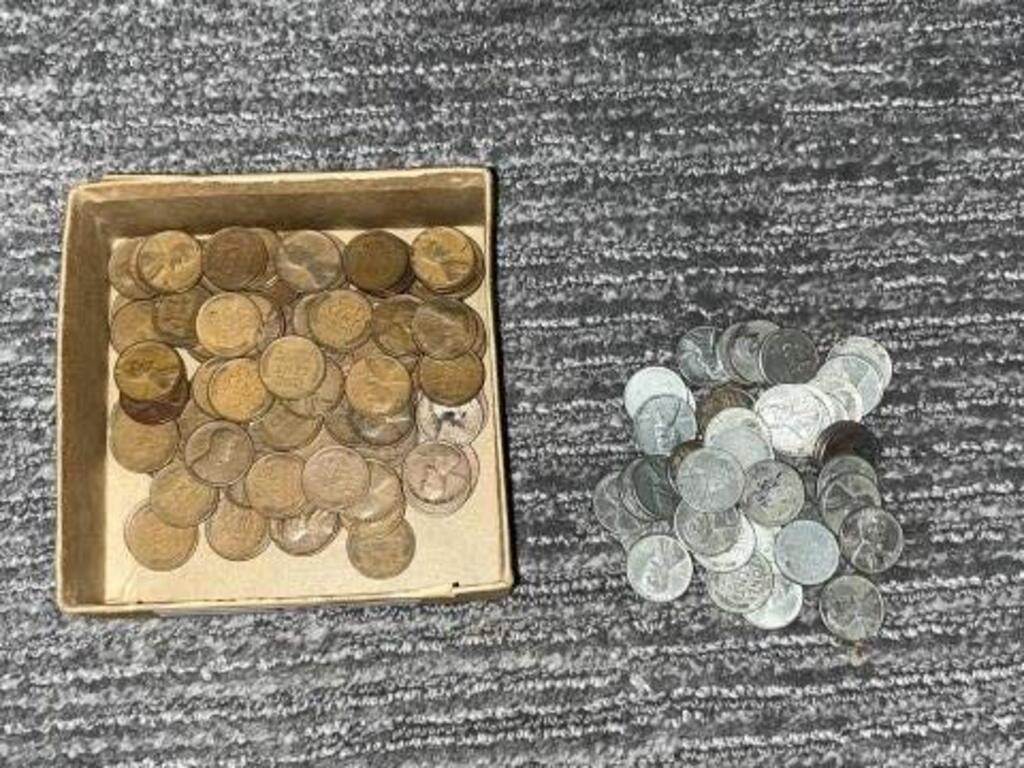 1910-1950 LINCOLN WHEAT PENNIES incl STEEL BUNCH