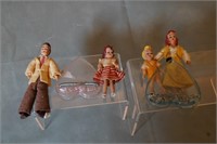 Vintage Rubber Bendy Dollhouse Figures Sticky