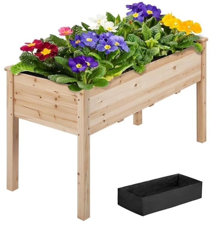 Yaheetech 1pc Raised Garden Bed 48x24x30in