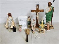 Lot of Religious Statues & Figurines