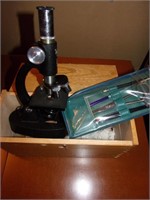 Ameriscope Microscope W/ Wooden Case