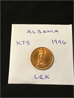 Albanian 1996 Lek Coin
