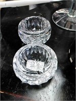 Pair Waterford crystal ashtrays