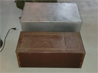 2 Metal Storage Boxes