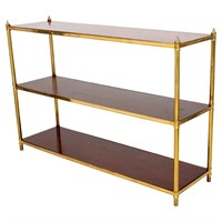 Neoclassical Style Gilt Metal Console Etagere