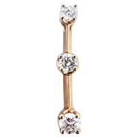 1/2 Carat Graduated Diamond Pendant 14k Gold