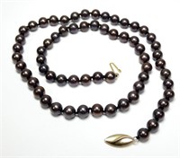 17" Bronze color approx. 5.5-6mm pearl necklace