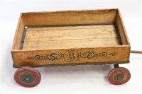 Paint Stenciled Childs Wagon Early 20th C