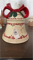 Ceramic Christmas bell cookie jar