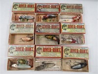 (9) HEDDON LURES IN ORIGINAL BOXES: