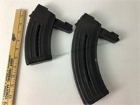 Lot of 2 magazines, 7.62X39, one money, plastic