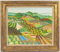 Gentili Signed Landscape Oil On Canvas