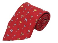 Salvatore Ferragamo Red Martini Glass Neck Tie P36