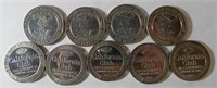 1965F Pioneer Club & 1966F California Club Tokens