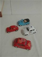 4 VW Bug cars