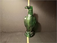 Green Glass Eagle  Whiskey Decanter