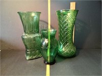 assorted Green Vases