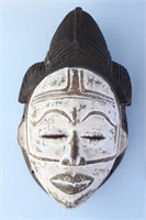 Unusual Form of Punu Maiden Mask Or Duma,