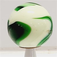 Green & Cream Glass Gear Shift Knob