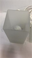 Lot of 2 matching Ikea lamps frosted glass 9” x