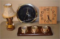 (G7) Wall Clocks, Barometer, Bedside Lamp