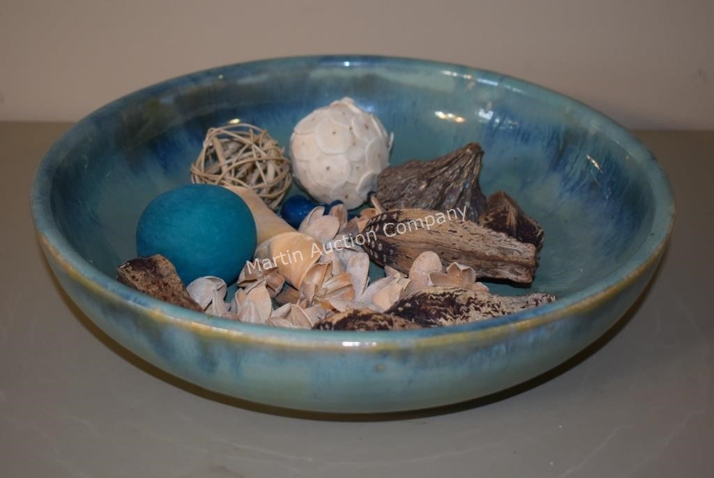(G6) 12" Decorative Pottery Bowl