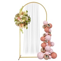 Metal Arch Backdrop Stand,7.2 FT Reusable Golden B