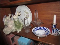 baskets,bunny figurine,plate & dishes