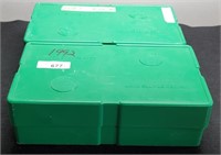 (2) Green Monster Boxes Empty w/ Inner Trays