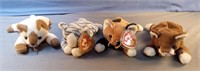 Lot of 4 ty Beanie Baby cats