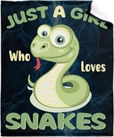 'Just A Girl Who Loves Snakes' Blanket, 40"x30"