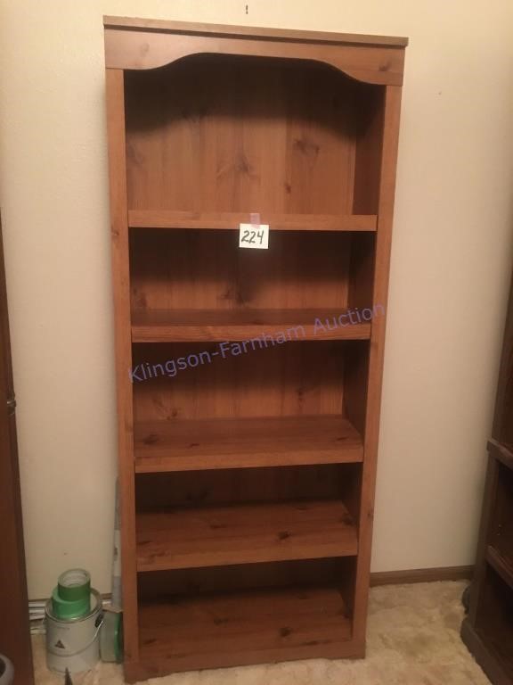 Wood bookcase -29 1/2 inches x 71 1/2 inches