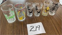 Six Vintage Juice Glasses 2 Archies