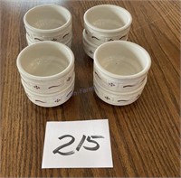 Longaberger pottery stoneware custard bowls 8