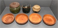 WOLVERINE WOODEN BOWLS, CONTAINERS