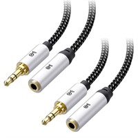 Cable Matters 2-Pack Headphone Extension Cable 3