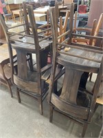 (4) Wooden Dining Chairs