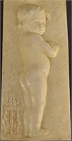 Florentine Art Plaster Relief Of Child