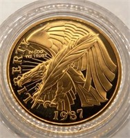 1987-W $5 U.S. Constitution Gold Coin - Bullion