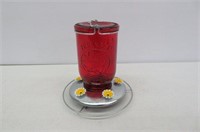 Perky-Pet 786 Red Mason Jar Glass Hummingbird