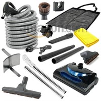 Central Vacuum kit with Powerhead, Hose and Tools