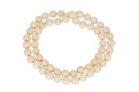 LONG WHITE CORAL BEADED NECKLACE