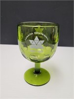 1967 Canada Centennial Green Glass Goblet