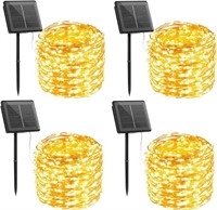 Outdoor Solar String Lights, 4 Pack 33FT 100 LED