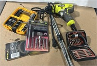 Ryobi Electric Drill and Misc. Bits